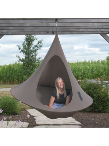 Vivereeurope Doppelhängesessel ''Cacoon'' in Taupe - (H)180 x Ø 180 cm
