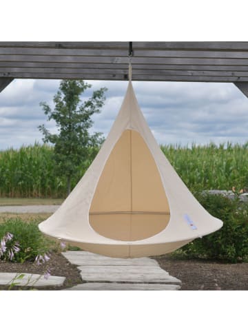 Vivereeurope Doppelhängesessel ''Cacoon'' in Creme - (H)180 x Ø 180 cm