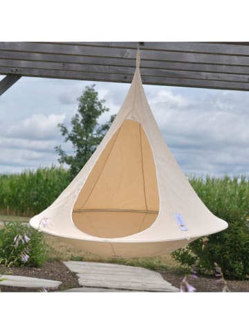 Vivereeurope Doppelhängesessel ''Cacoon'' in Creme - (H)180 x Ø 180 cm