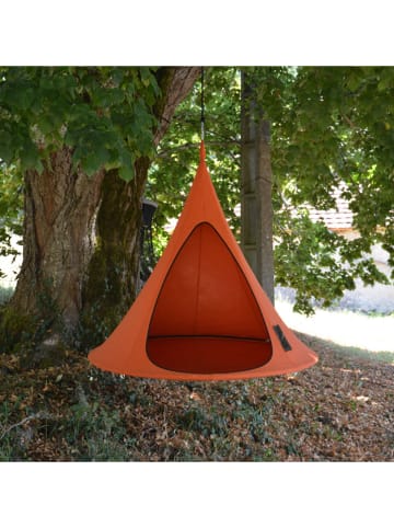 Vivereeurope Fotel wiszący "Cacoon Olefin" w kolorze pomarańczowym - wys. 150 x Ø 150 cm