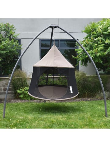 Vivereeurope Fotel wiszący "Cacoon Reto" w kolorze beżowym - wys. 200 x Ø 150 cm