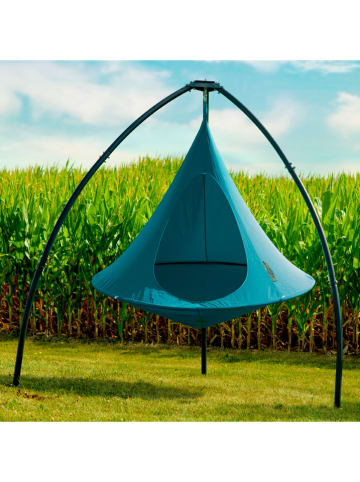 Vivereeurope Fotel wiszący "Cacoon" w kolorze niebieskim - wys. 150 x Ø 150 cm