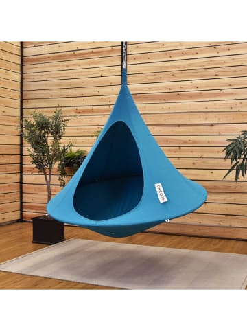 Vivereeurope Fotel wiszący "Cacoon" w kolorze niebieskim - wys. 150 x Ø 150 cm