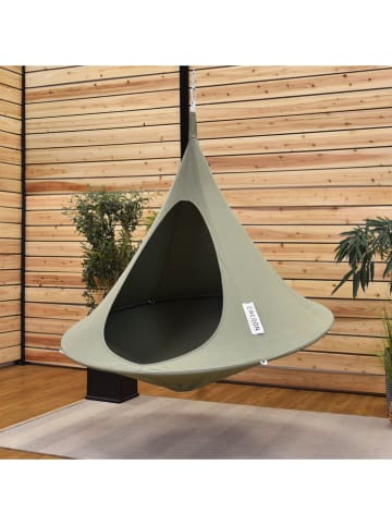 Vivereeurope Fotel wiszący "Cacoon" w kolorze khaki - wys. 150 x Ø 150 cm