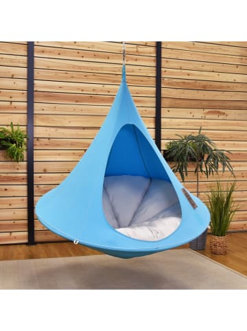 Vivereeurope Fotel wiszący "Cacoon" w kolorze turkusowym - wys. 150 x Ø 150 cm