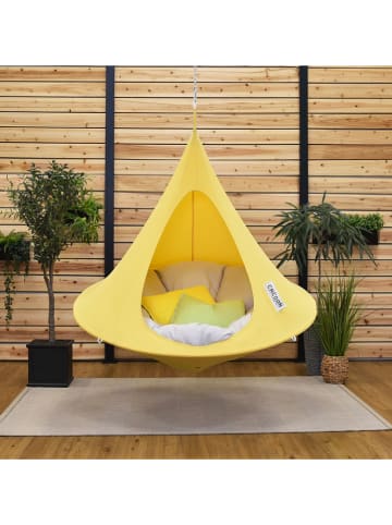 Vivereeurope Fotel wiszący "Cacoon" w kolorze żółtym - wys. 150 x Ø 150 cm