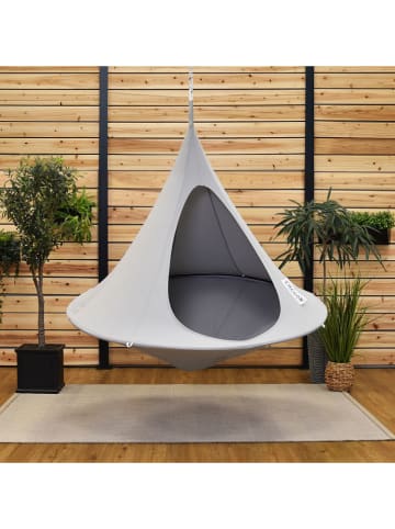 Vivereeurope Fotel wiszący "Cacoon" w kolorze szarym - wys. 150 x Ø 150 cm