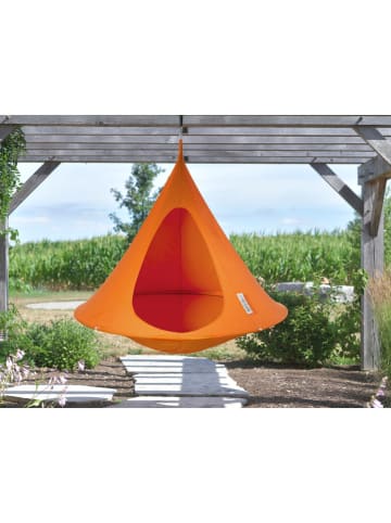 Vivereeurope Fotel wiszący "Cacoon" w kolorze pomarańczowym - wys. 150 x Ø 150 cm