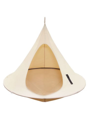 Vivereeurope Fotel wiszący "Cacoon" w kolorze kremowym - wys. 150 x Ø 150 cm