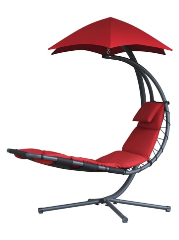 Vivereeurope Hangligstoel ''Dream Chair'' antraciet/rood - (B)104 x (H)213 x (D)188 cm