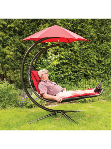 Vivereeurope Hangligstoel ''Dream Chair'' antraciet/rood - (B)104 x (H)213 x (D)188 cm