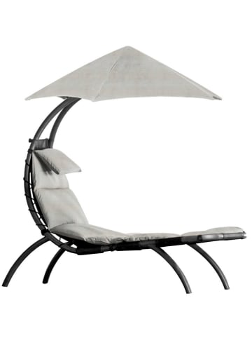 Vivereeurope Tuinligstoel ''Dream Lounger'' antraciet/grijs - (B)74 x (H)173 x (D)183 cm