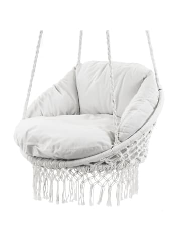 Vivereeurope Fotel wiszący w kolorze białym - wys. 152 x Ø 80 cm