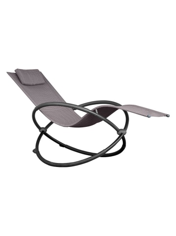 Vivereeurope Tuinligstoel ''Orbital Lounger'' taupe - (B)76 x (H)91 x (D)152 cm