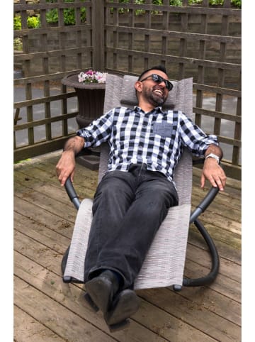 Vivereeurope Gartenliege ''Orbital Lounger'' in Taupe - (B)76 x (H)91 x (T)152 cm