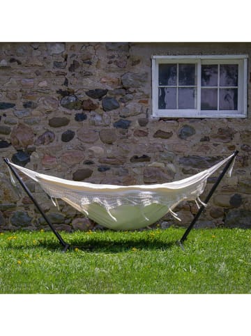 Vivereeurope Hangmat met frame antraciet/crème - (B)250 x (H)104 x (D)109 cm