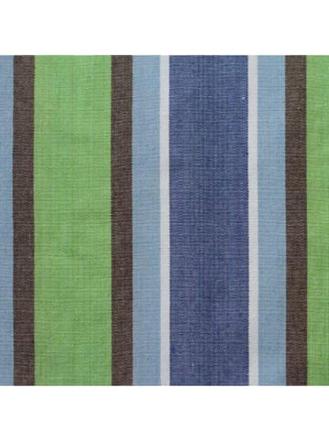 Vivereeurope Hangmat met frame antraciet/blauw/groen - (B)250 x (H)104 x (D)109 cm