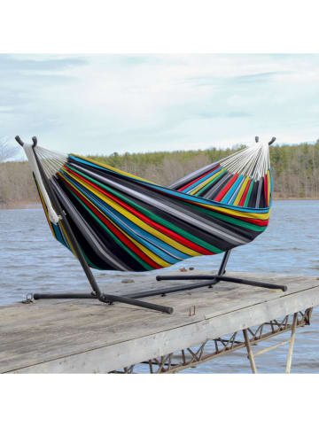 Vivereeurope Hängematte mit Gestell in Anthrazit/ Bunt - (B)250 x (H)104 x (T)109 cm