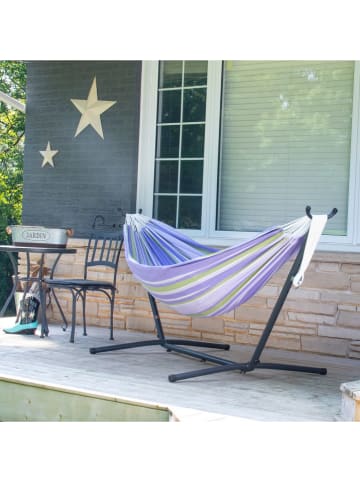 Vivereeurope Hängematte mit Gestell in Anthrazit/ Lila - (B)250 x (H)104 x (T)109 cm