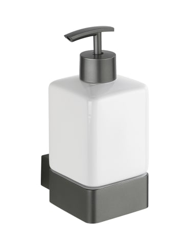 Wenko Zeepdispenser "Montell" wit/antraciet - (H)17 cm