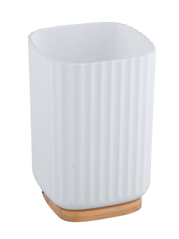 Wenko 2-delige set: tandenborstelbekers "Rotello" wit - (B)8,6 x (H)11,1 x (D)8,6 cm