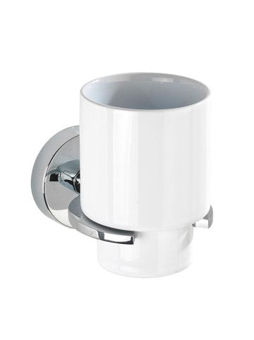 Wenko Kubek łazienkowy "Capri" w kolorze białym - 8 x 19 x 12,5 cm