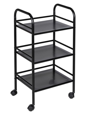 Wenko Badezimmerwagen in Schwarz - (B)41 x (H)75 x (T)32 cm