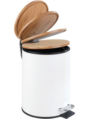 Wenko Pedaalemmer "Tortona" wit/lichtbruin - 3 l