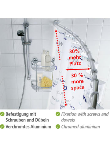 Wenko Douchegordijnstang zilverkleurig - (L) 110 cm