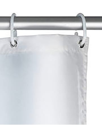 Wenko Duschvorhang "Uni" in Weiß - (B)180 x (H)200 cm