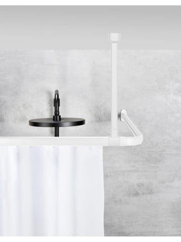 Wenko Duschvorhang-Deckenstütze "Era" in Weiß - (L)57 cm