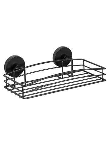 Wenko Doucherek "Vacuum-Loc Bari" zwart - (B)26 x (H)6,5 x (D)14 cm