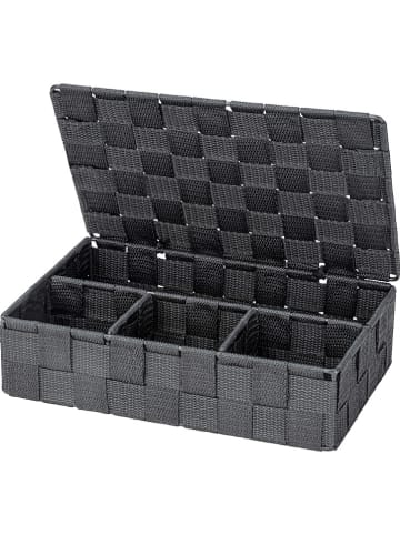 Wenko Aufbewahrungskorb "Adria" in Dunkelgrau - (B)26 x (H)7,5 x (T)17 cm