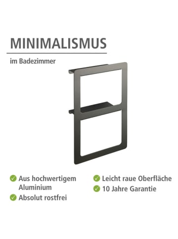 Wenko Handdoekhouder antraciet - (B)27 x (H)44 x (D)12 cm