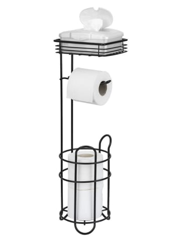 Wenko Toiletborstelgarnituur zwart - (B)16 x (H)58 x (D)18 cm