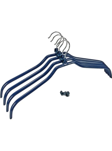 Wenko 4-delige set: kledinghangers blauw - (B)42 x (H)19 x (D)1 cm