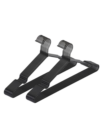 Wenko 20-delige set: kledinghangers zwart - (B)40,5 cm