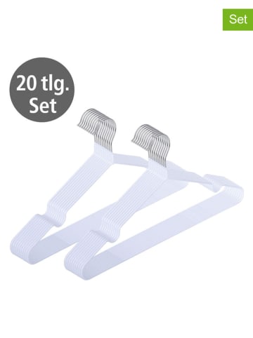 Wenko 20er-Set: Kleiderbügel in Weiß - (B)40,5 cm 