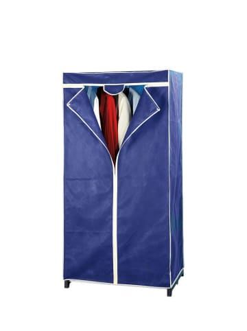 Wenko Textielen kledingkast "Air" blauw - (B)75 x (H)150 x (D)50 cm