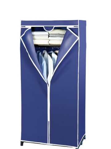 Wenko Tekstylna szafa "Air" w kolorze niebieskim na ubrania - 75 x 160 x 50 cm
