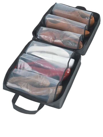 Wenko 2er-Set: Schuhtaschen "Deep Black" in Schwarz - (B)36,5 x (H)36,5 x (T)14,5 cm