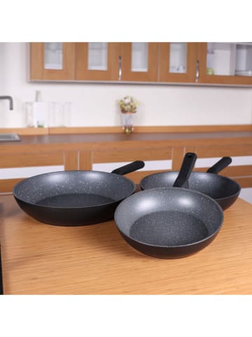 InnovaGoods 3er-Set: Bratpfannen ''Excellence'' in Schwarz