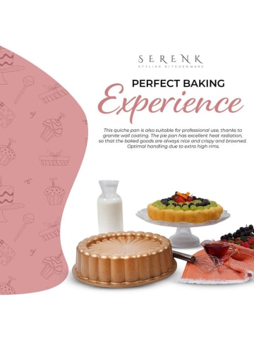 InnovaGoods Quichevorm "Fun Cooking" goudkleurig - Ø 29 cm