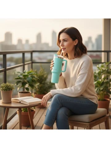 InnovaGoods Kubek termiczny "SI2440217” w kolorze miętowym - 1,2 l