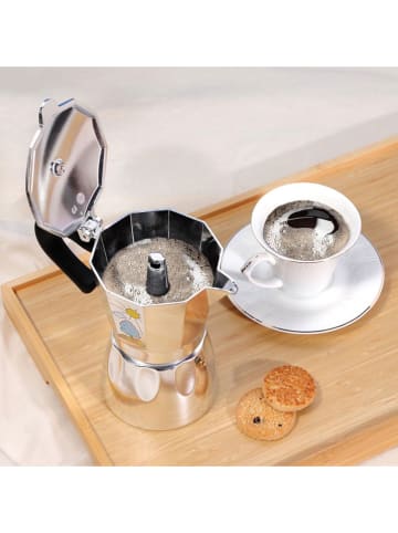 InnovaGoods Espressokocher ''Hes-6'' in Silber - 240 ml