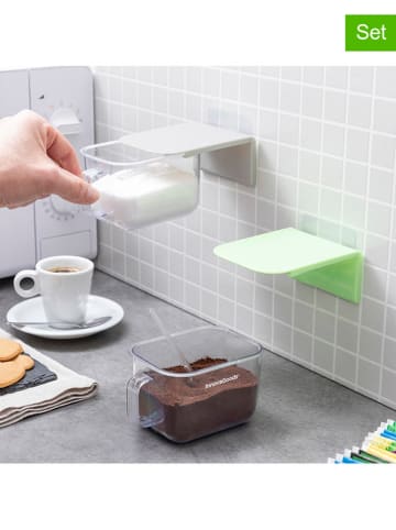 InnovaGoods Samoprzylepne pojemniki kuchenne (2 szt.) w kolorze zielonym