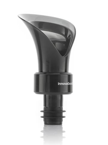InnovaGoods Napowietrzacz i zamknięcie 2w1 w kolorze czarnym do wina - wys. 9,8 cm