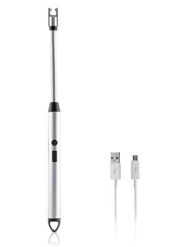 InnovaGoods Elektryczna zapalniczka w kolorze srebrnym