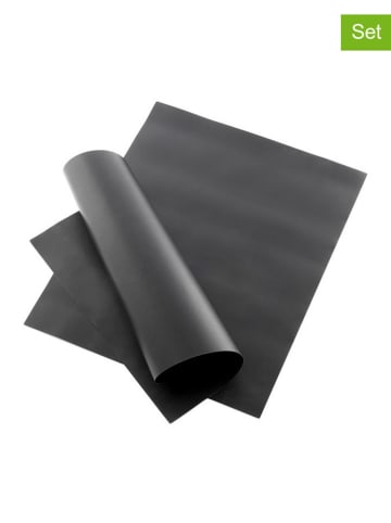 InnovaGoods 2-delige set: bakmatten zwart - (L)40 x (B)33 cm