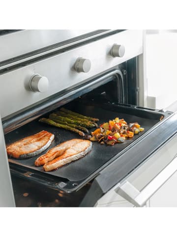 InnovaGoods 2-delige set: bakmatten zwart - (L)40 x (B)33 cm